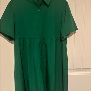 Green Button-Up Dress
